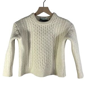 Vintage Aran Crafts Cable Knit Cream Cardigan Ireland Irish Fisherman Sweater S
